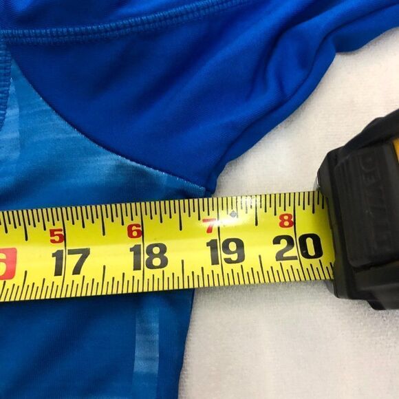 MPG Royal Blue warm Up Top 3/4 Zip Thumb Holes Size L. WW - Picture 7 of 7